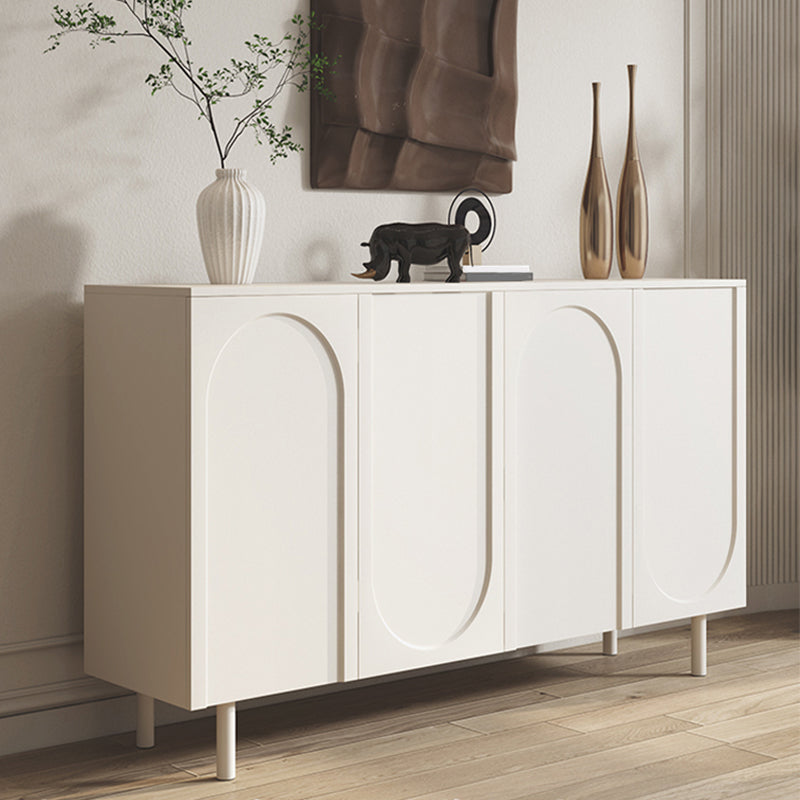 Contemporary Style Sideboard Wood Sideboard Table with Cabinets