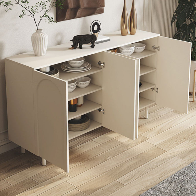 Contemporary Style Sideboard Wood Sideboard Table with Cabinets