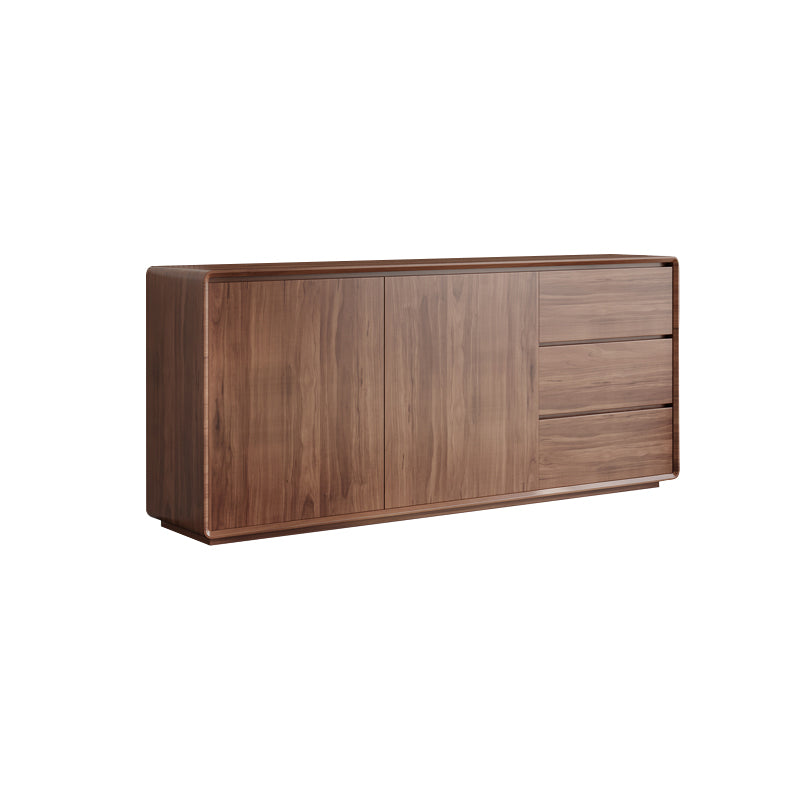 Brown Buffet Sideboard with Drawers Contemporary Dining Server