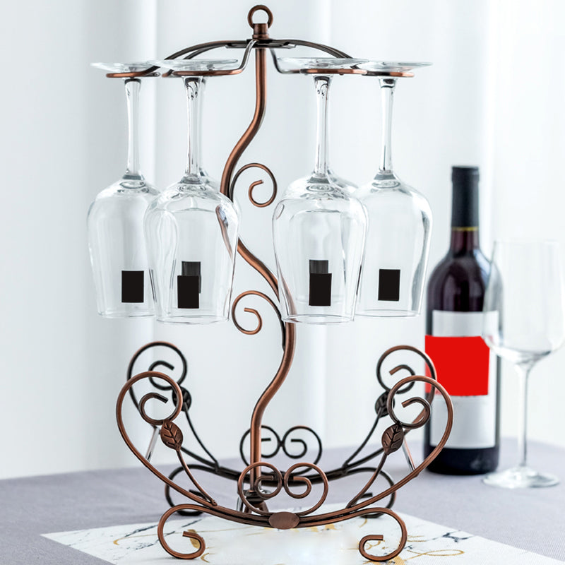 Countertop Wine Holder Rack Metal Wine Rack Kit with Wine Storage