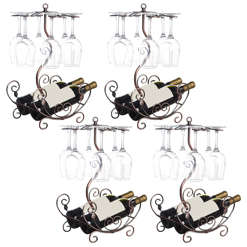 Countertop Wine Holder Rack Metal Wine Rack Kit with Wine Storage