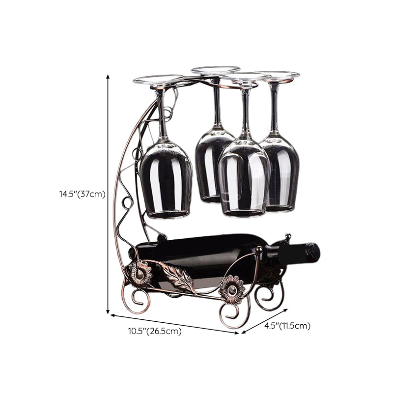 Contemporary Countertop Wine Holder Rack Metal Wine Rack Kit