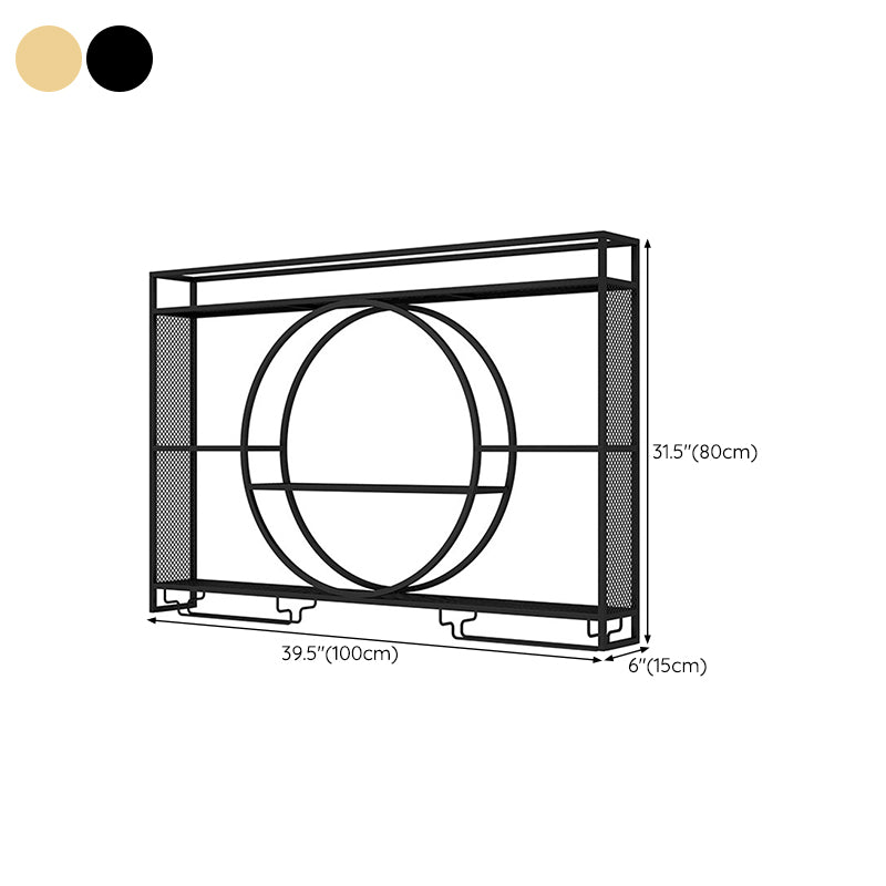 Metal Wine Holder Rack Contemporary Wall Mounted Wine Rack Kit without Light