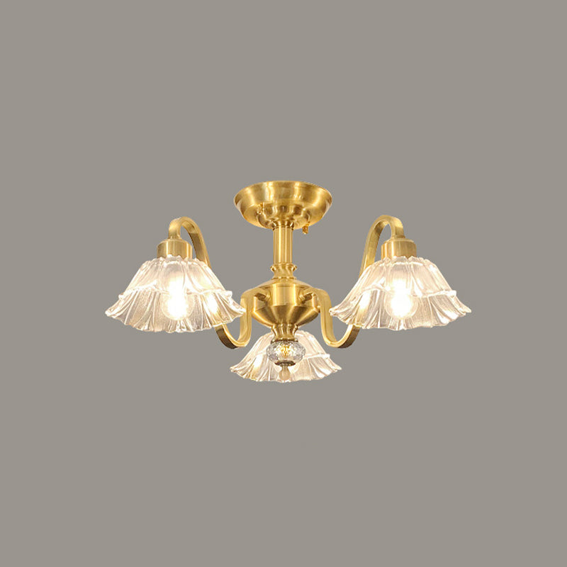 Nordic Style Ceiling Light Adjustable Ceiling Lamp with Glass Shade for Bedroom