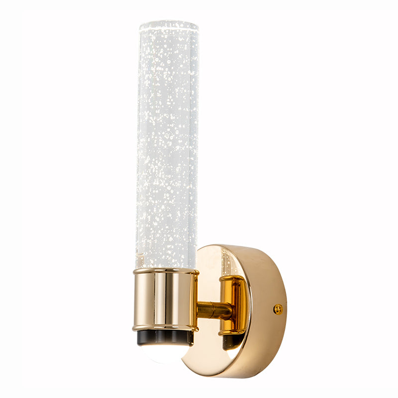 Modern Metal Wall Sconce Cylinder Shape Vanity Lamp with Acrylic Shade