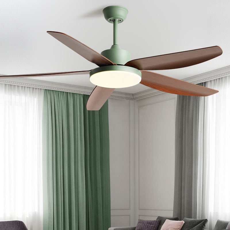 Contemporary Ceiling Fan Light Fixture Macaron LED Ceiling Flush Mount for Bedroom