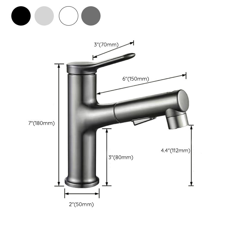 Vessel Sink Faucet Contemporary Pull-out Faucet with Swivel Spout
