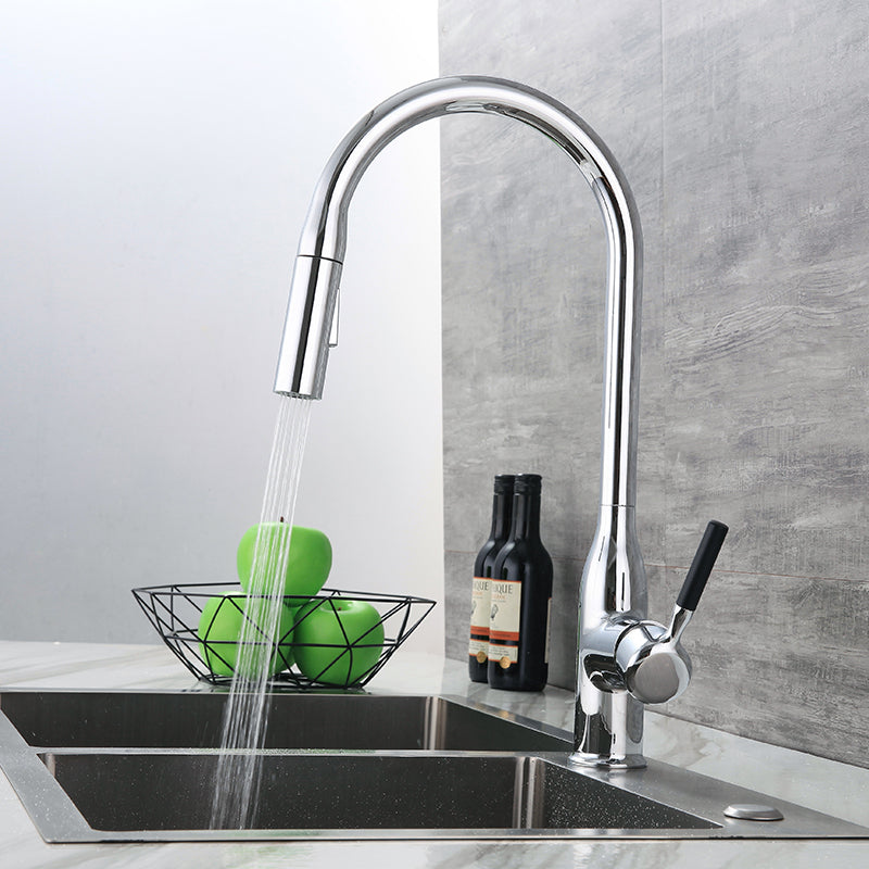 Modern Standard Kitchen Faucet Gooseneck Kitchen Faucet with One Handle