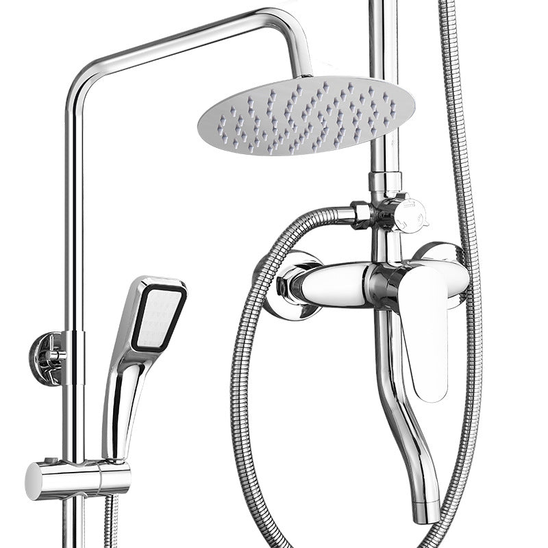 Modern Shower System Massage Jet Round Lever Handle Shower Trim