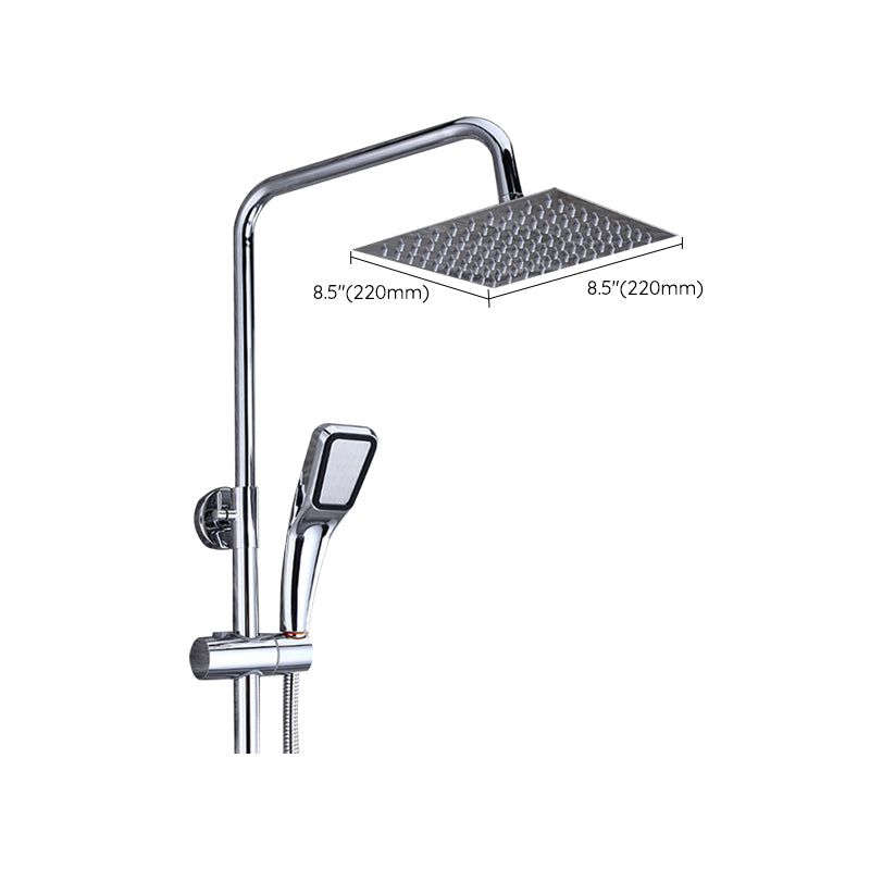 Modern Shower System Massage Jet Round Lever Handle Shower Trim