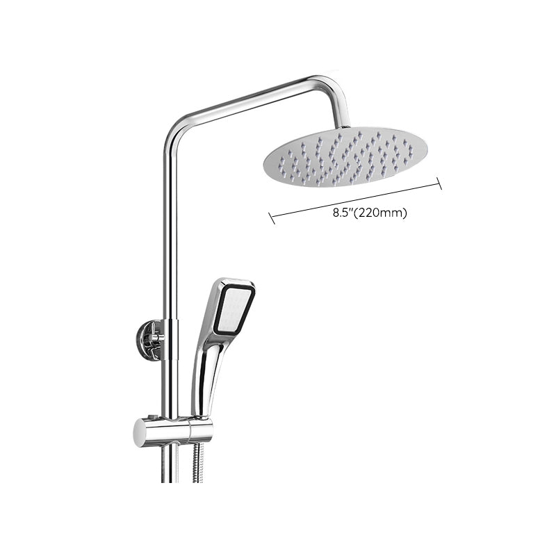 Modern Shower System Massage Jet Round Lever Handle Shower Trim