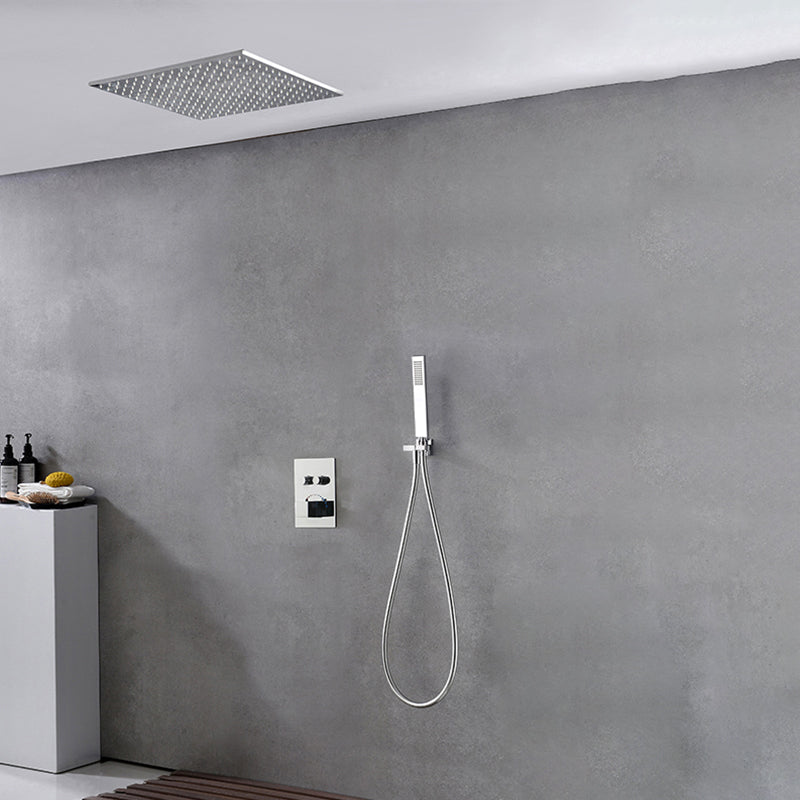 Modern Shower Combo Brass Slide Bar Included Ceiling Mounted Shower System