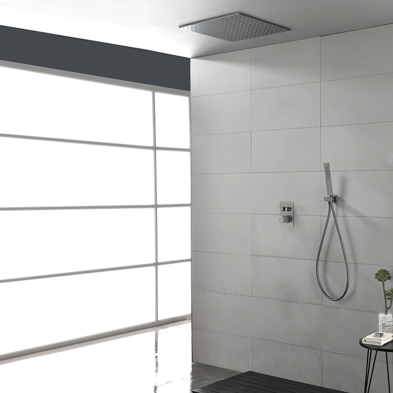 Modern Shower Combo Brass Slide Bar Included Ceiling Mounted Shower System