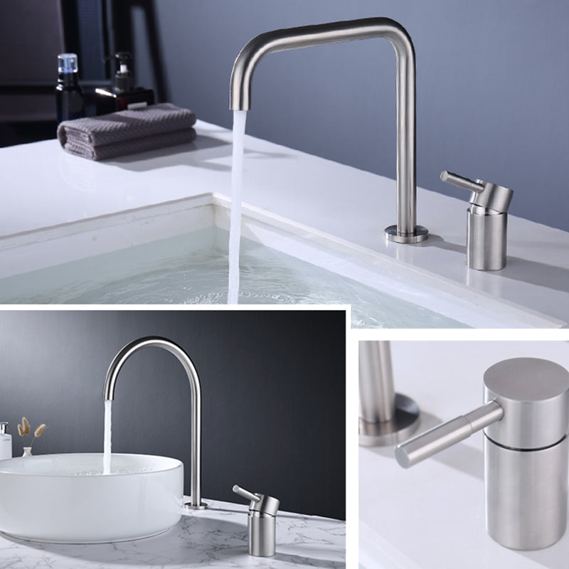 Single Handle Basin Faucet Circular Luxury Vanity Sink Faucet for Bathroom