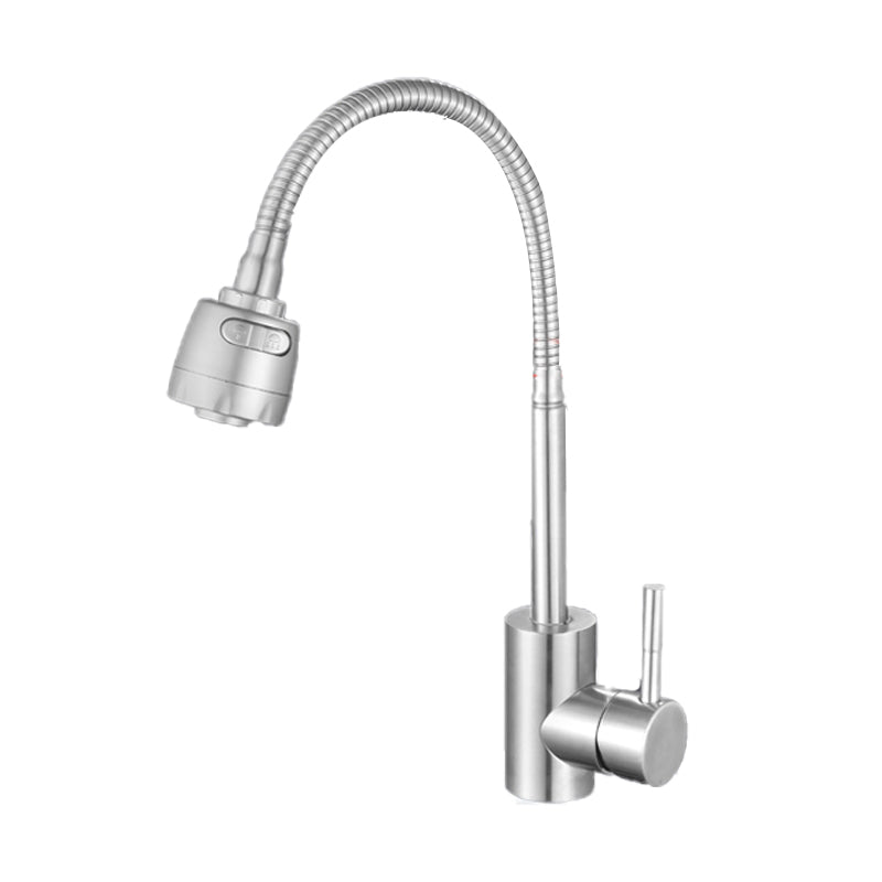 Contemporary Standard Kitchen Faucet Metal Kitchen Faucet with One Handle