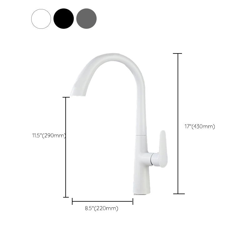 Modern Style Kitchen Faucet Gooseneck Standard Kitchen Faucet