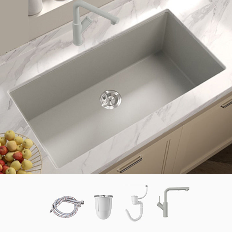 Contemporary Style Kitchen Sink Undermount Kitchen Sink with Drain Strainer Kit