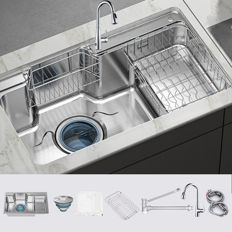 Modern Style Kitchen Sink Undermount Corrosion Resistant Kitchen Double Sink