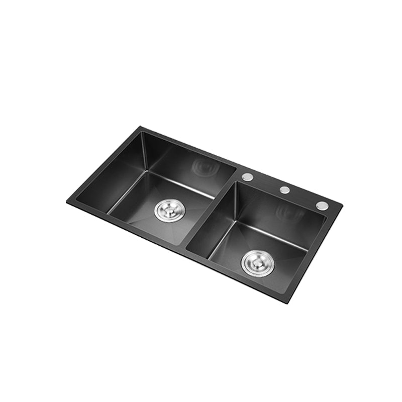 Modern Style Kitchen Sink Drop-In Corrosion Resistant Kitchen Double Sink