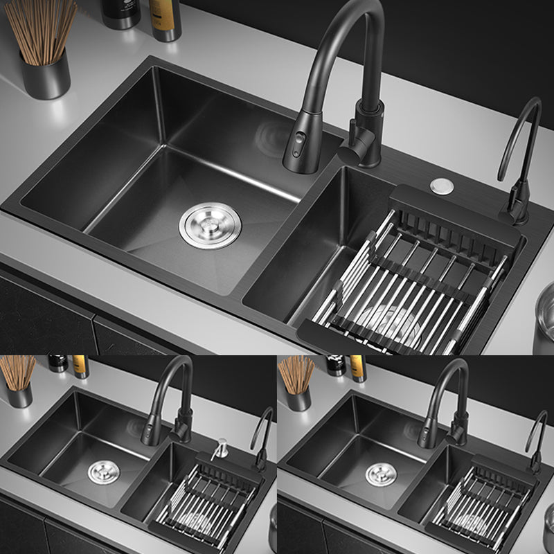 Modern Style Kitchen Sink Drop-In Corrosion Resistant Kitchen Double Sink