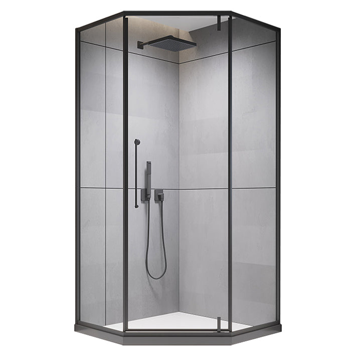 Contemporary Shower Stall Clear Neo-Angle Semi-Frameless Shower Stall