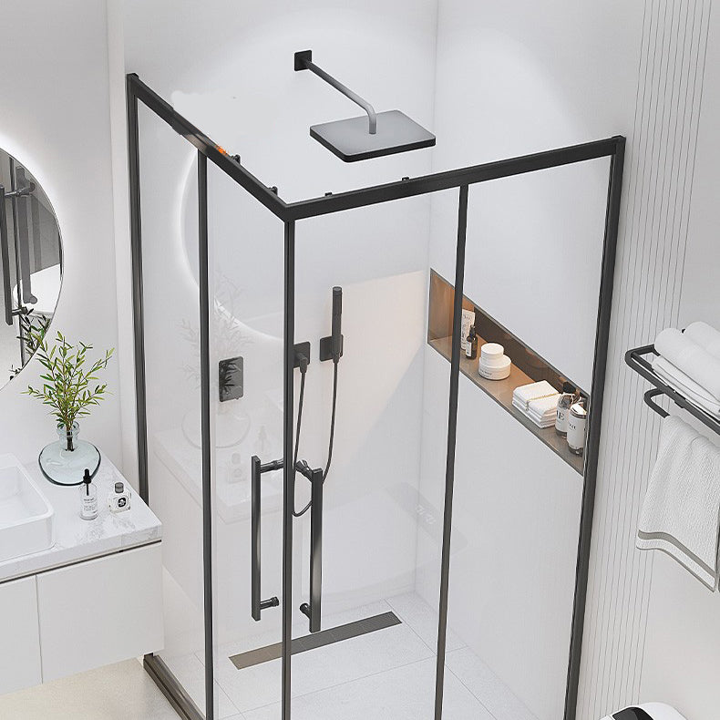 Framed Black Shower Enclosure Clear Easy Clean Glass Shower Enclosure