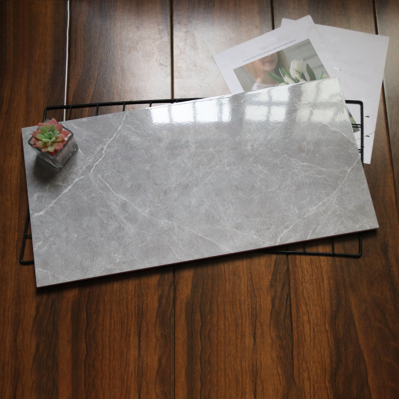 Rectangular Polished Wall & Floor Tile Mixed Material Marble Appearance Tile