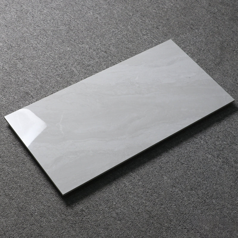 Gray Singular Tile Marble Appearance Straight Edge Rectangular Floor Tile