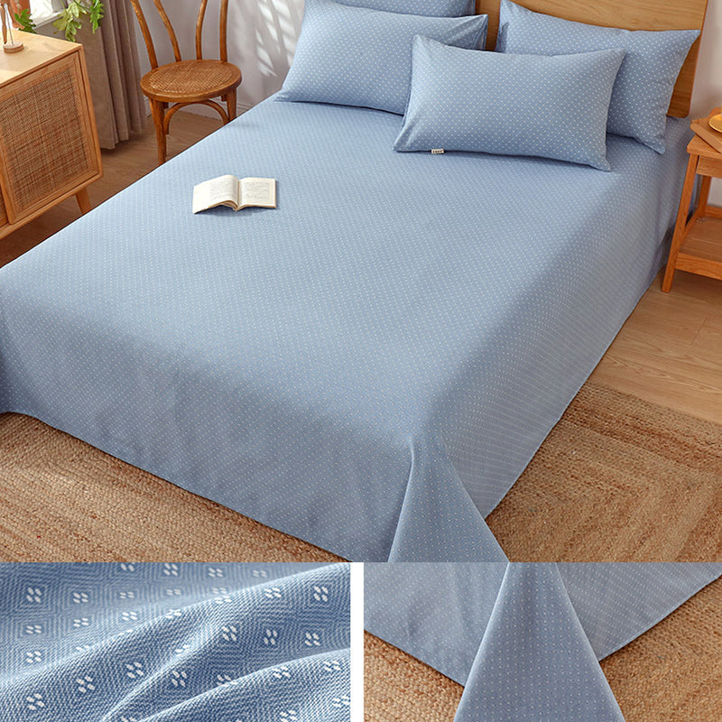 Cotton Bed Sheet 3-Piece Solid Color Fade Resistant Sheet Set