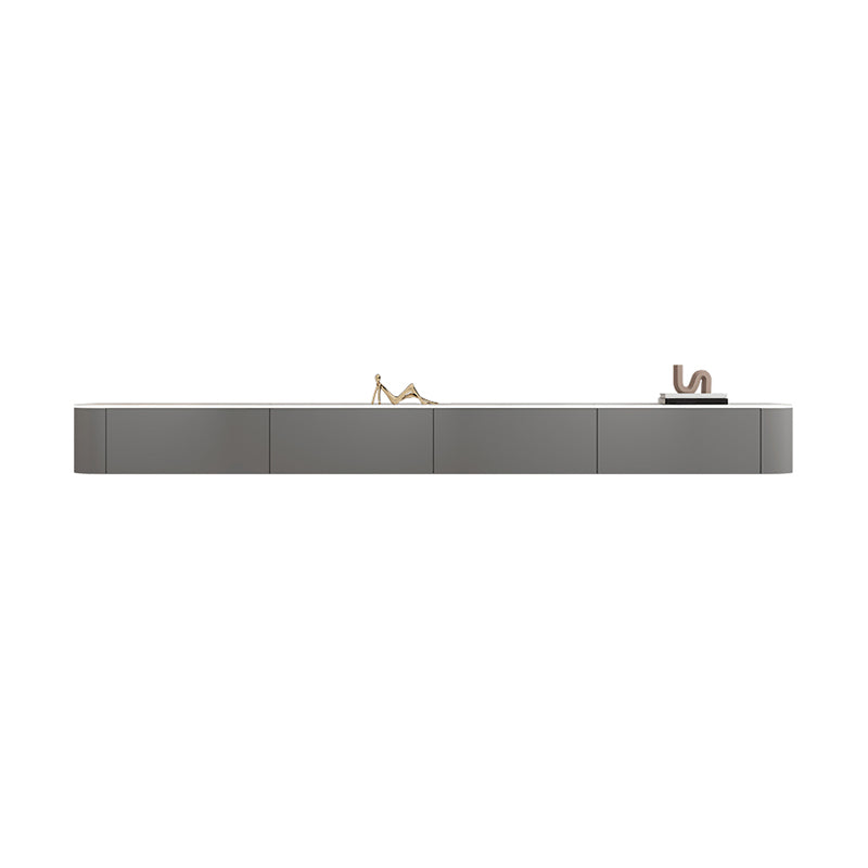 Contemporary Media Console Floating Stone Stand Console for Living Room