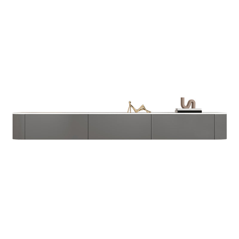 Contemporary Media Console Floating Stone Stand Console for Living Room