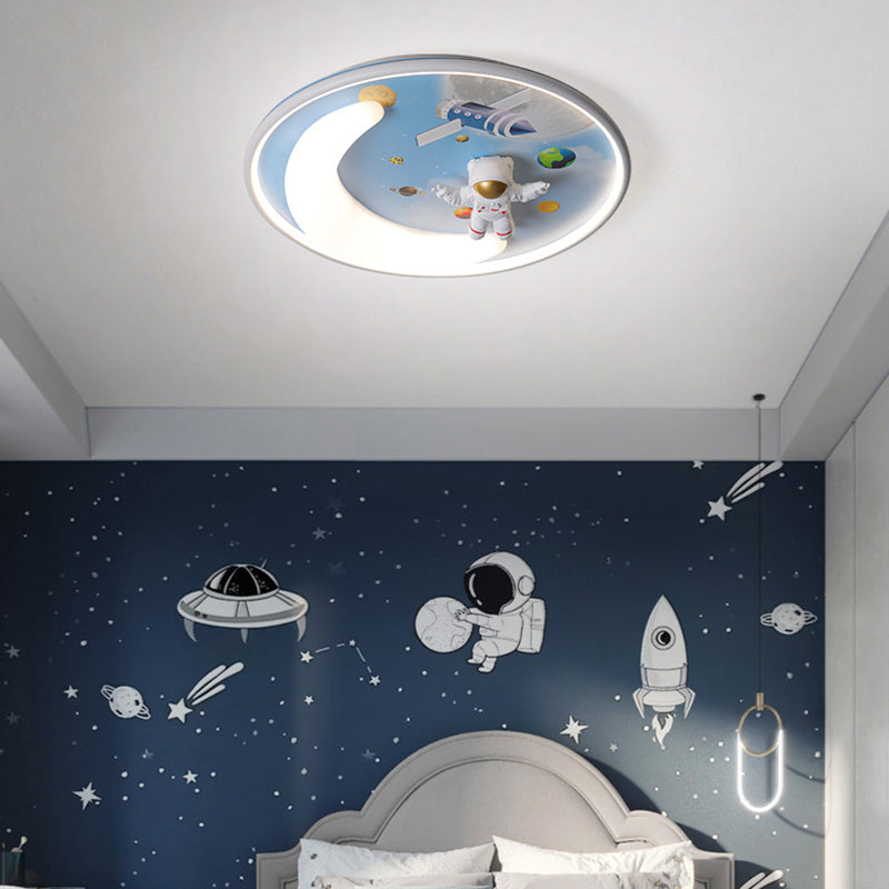 Cartoon Shape Flush Light Modern Style Metal 2 Lights Flush Mount for Bedroom