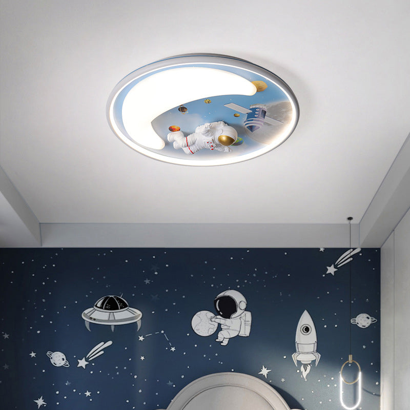 Cartoon Shape Flush Light Modern Style Metal 2 Lights Flush Mount for Bedroom