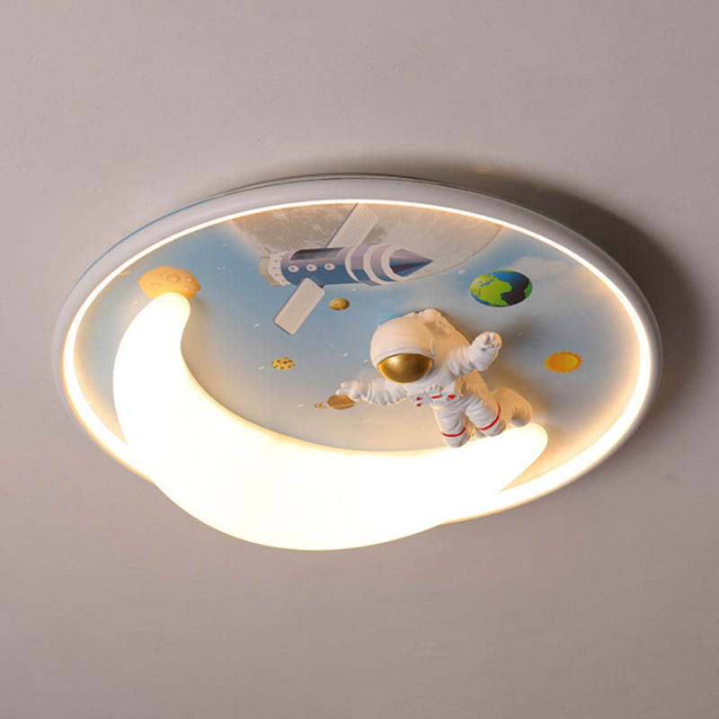 Cartoon Shape Flush Light Modern Style Metal 2 Lights Flush Mount for Bedroom