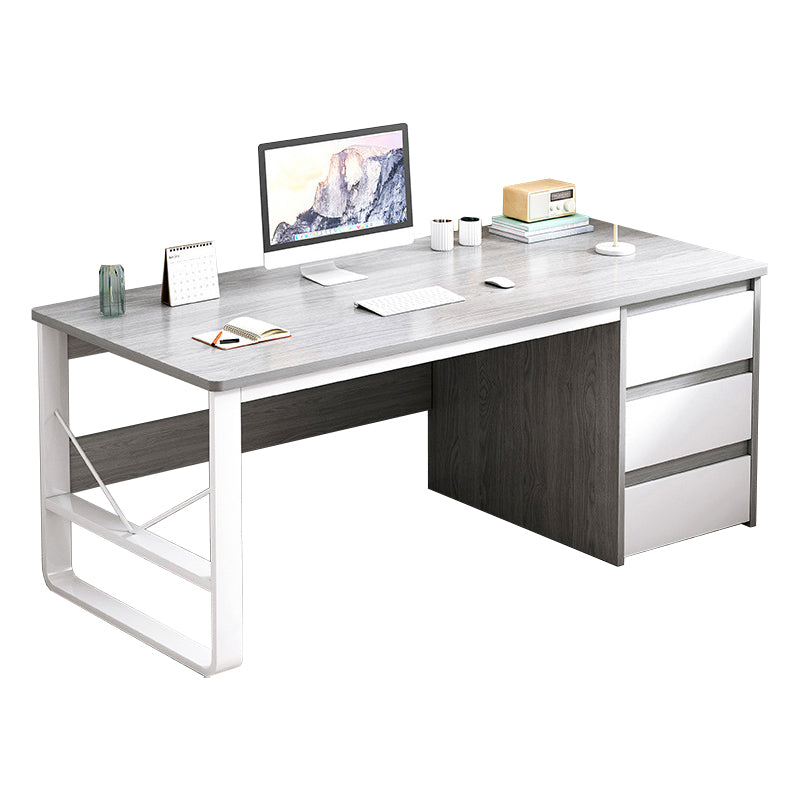 Modern Rectangular Writing Desk 29.5"H Home Office Desk with Drawers