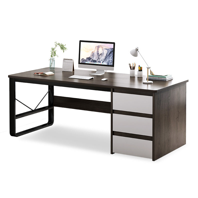 Modern Rectangular Writing Desk 29.5"H Home Office Desk with Drawers