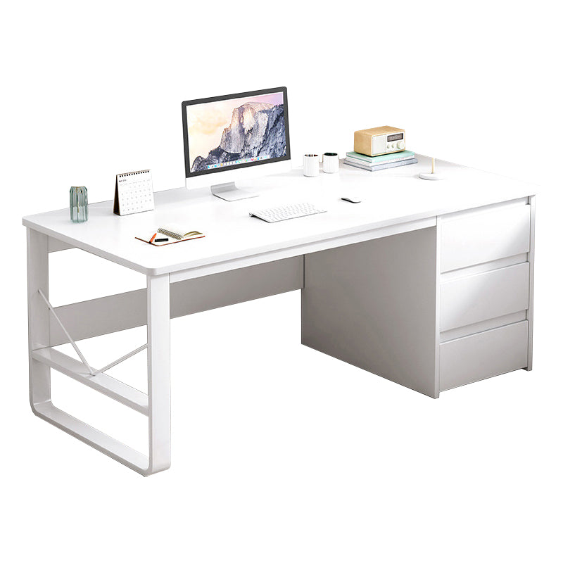 Modern Rectangular Writing Desk 29.5"H Home Office Desk with Drawers