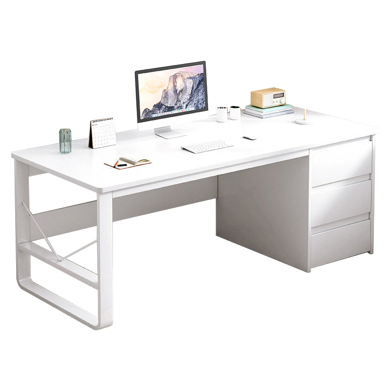 Modern Rectangular Writing Desk 29.5"H Home Office Desk with Drawers