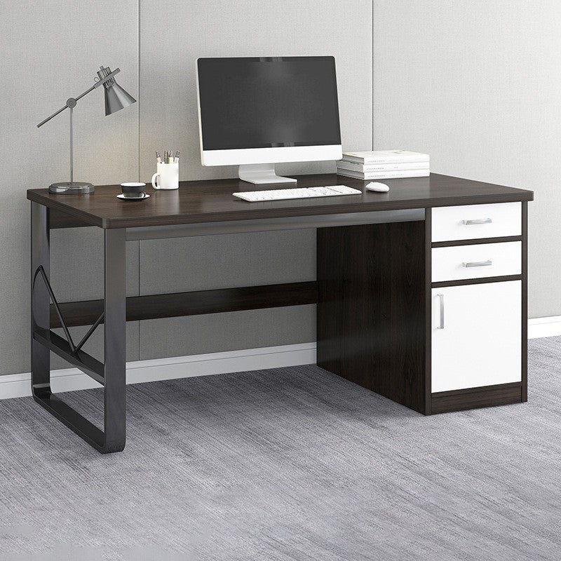 Modern Rectangular Writing Desk 29.5"H Home Office Desk with Drawers