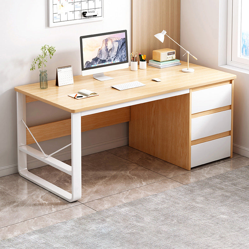 Modern Rectangular Writing Desk 29.5"H Home Office Desk with Drawers