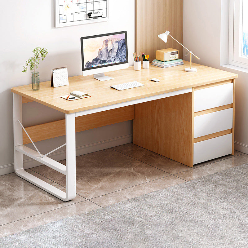 Modern Rectangular Writing Desk 29.5"H Home Office Desk with Drawers