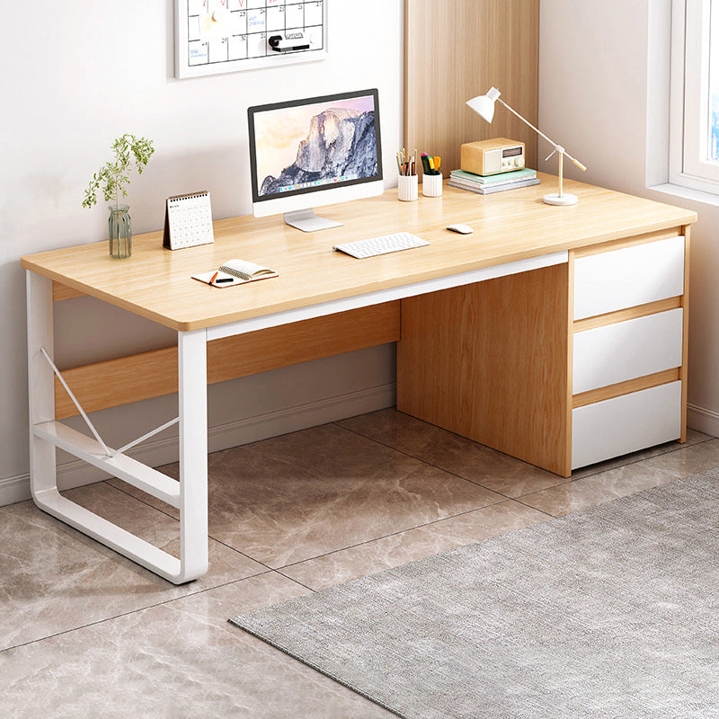 Modern Rectangular Writing Desk 29.5"H Home Office Desk with Drawers