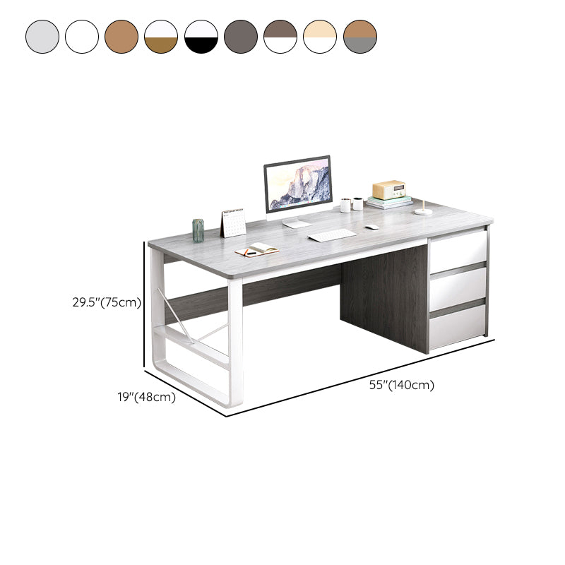 Modern Rectangular Writing Desk 29.5"H Home Office Desk with Drawers