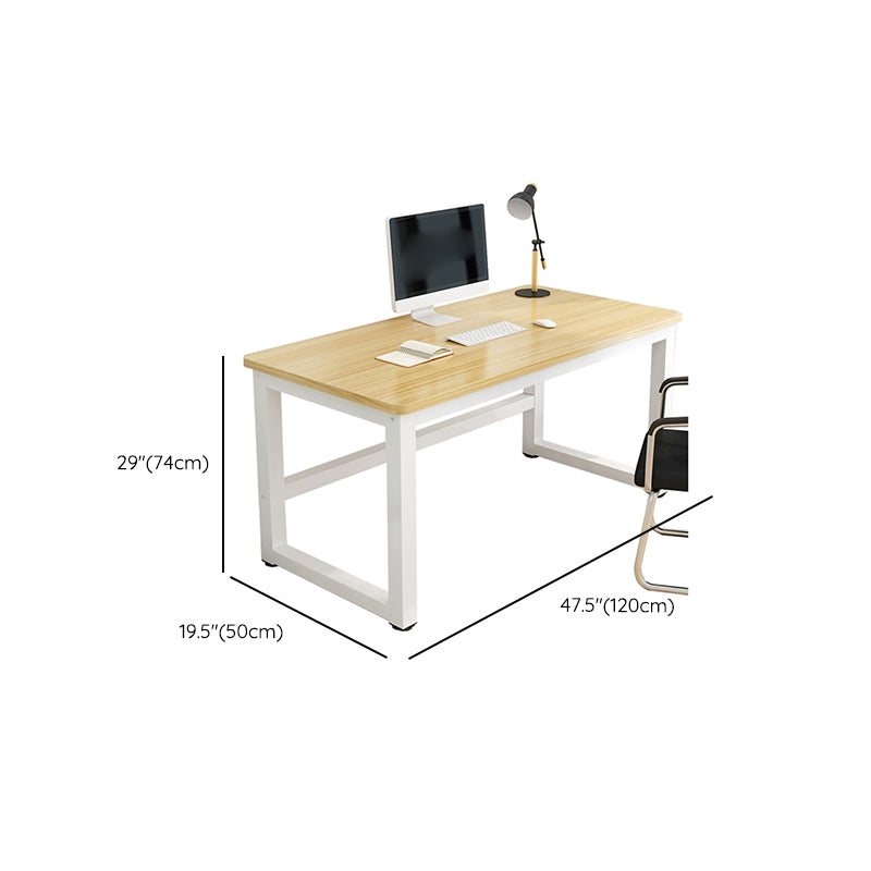 29.13" H Contemporary Office Desk Antique Finish Computer Desk with Metal Legs