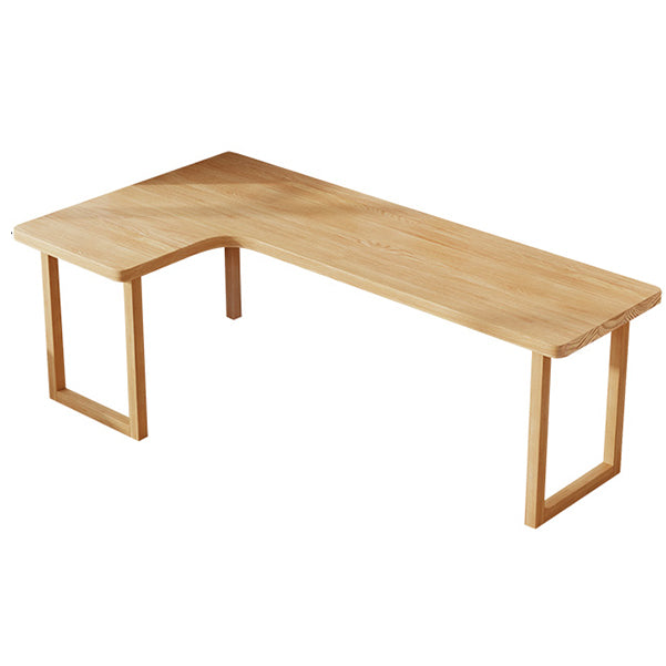 Modern Solid Wood Writing Desk Sled Base Natural Office Desk