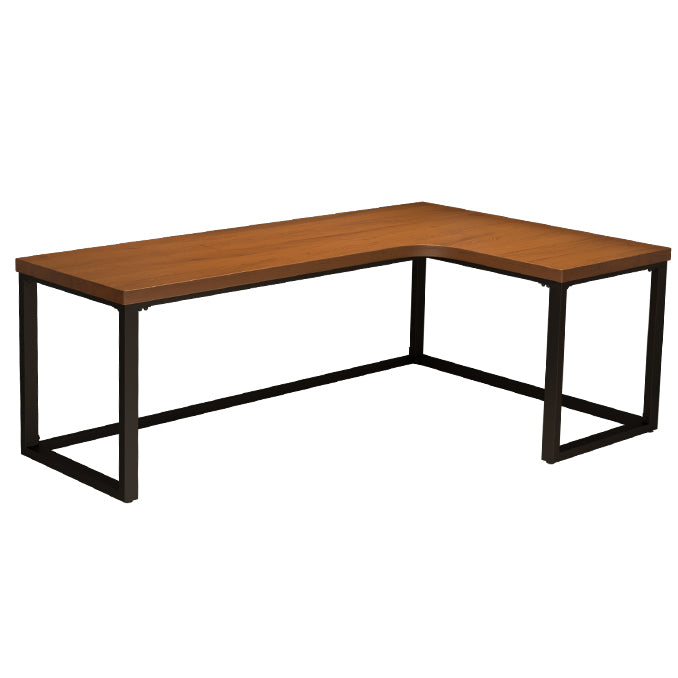 29.25 Inch Height Contemporary Office Desk L-Shape Solid Wood Writing Desk