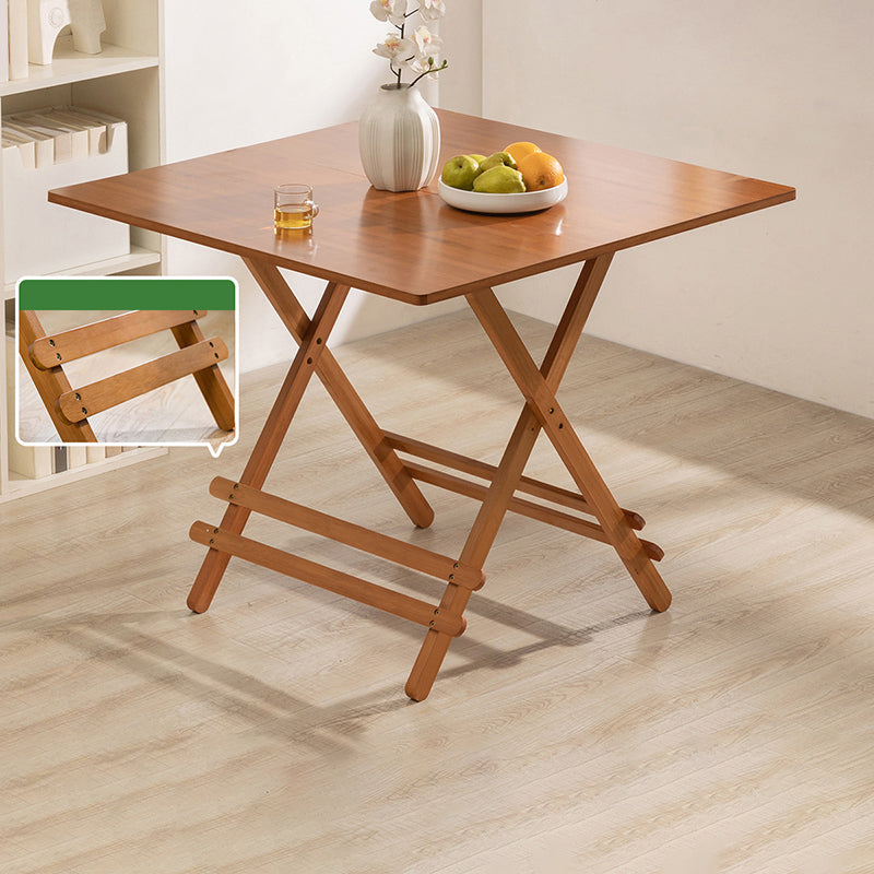 Contemporary Camping Table Solid Wood Folding Table, 29.92" High