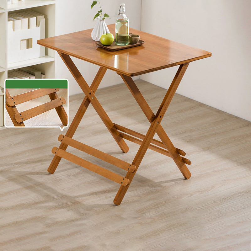 Contemporary Camping Table Solid Wood Folding Table, 29.92" High