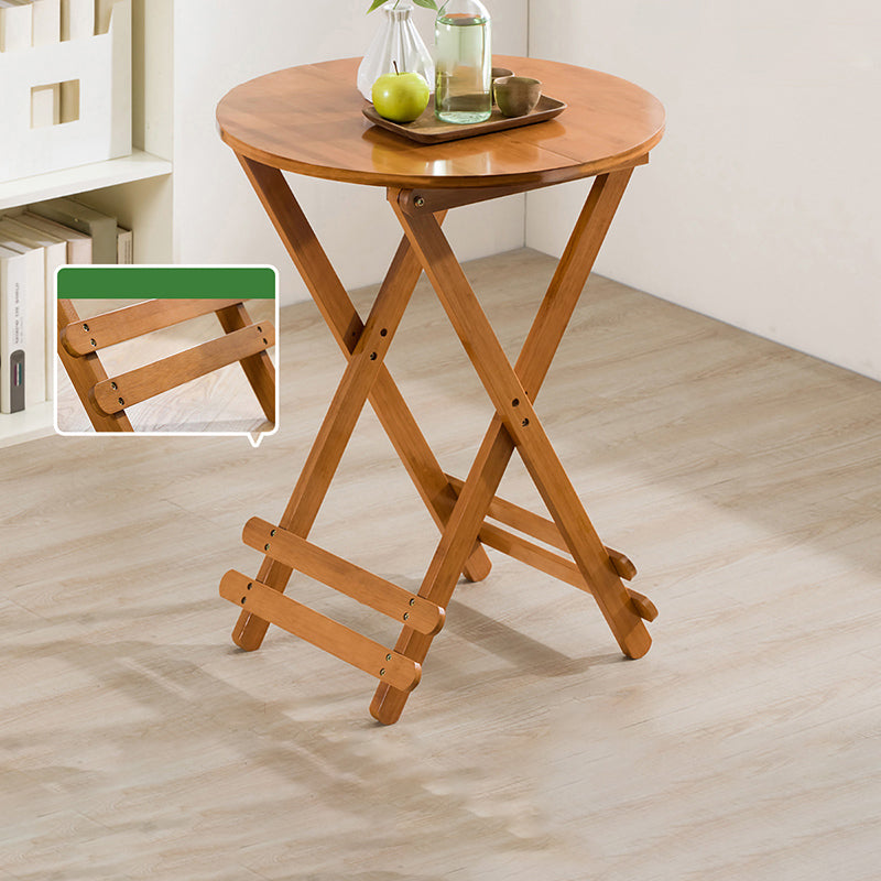 Contemporary Camping Table Solid Wood Folding Table, 29.92" High