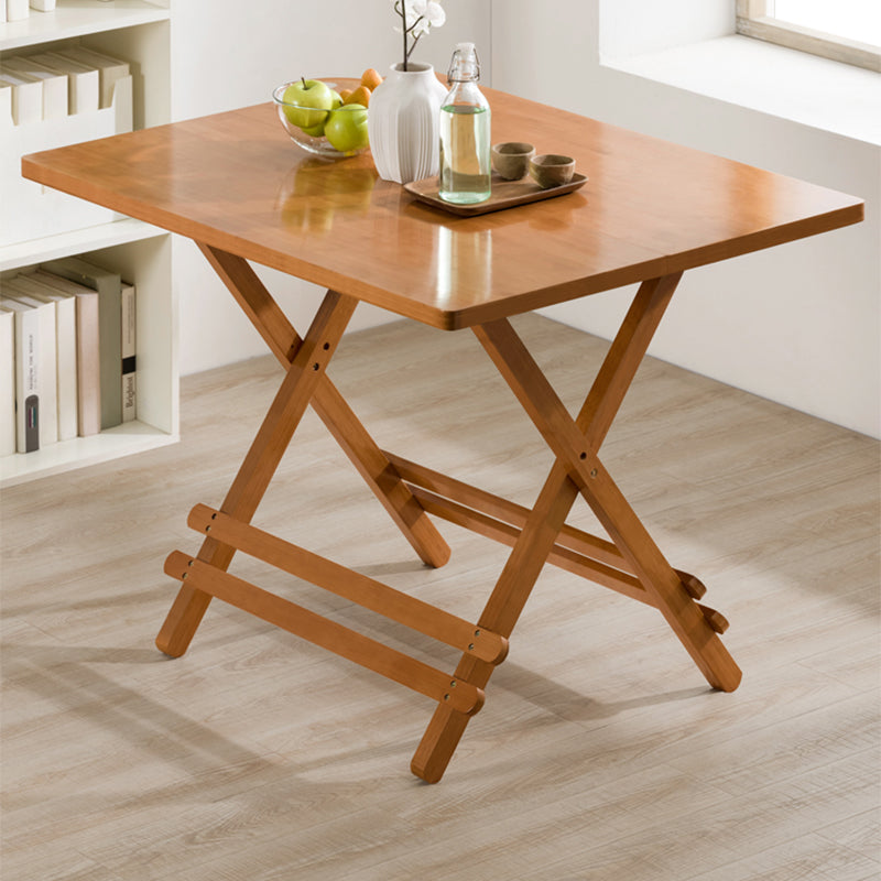 Contemporary Camping Table Solid Wood Folding Table, 29.92" High